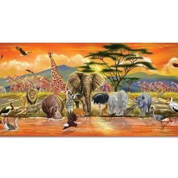 Melissa&Doug MD002873 100 parça Dev Yer Yapbozu - Safari