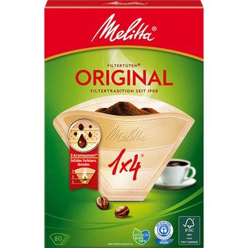Melitta 1x4 Original Kahverengi Kahve Filtre Kağıdı