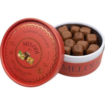 Melodi Çikolata 250 gr Sütlü Çikolatalı Duble Fıstıklı Lokum