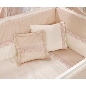Meltem Smart Mondo İncili Pembe Pamuklu 60x120 cm Bebek Uyku Seti