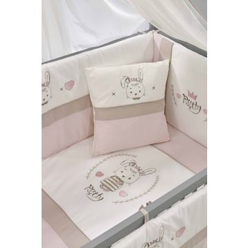 Meltem Smart Pretty Pembe Nakışlı 60x120 cm Bebek Uyku Seti