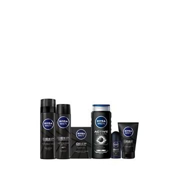 Men Deep Dimension Erkek Bakım Seti Duş Jeli Tıraş Köpüğü ve Losyonu Sprey ve Roll-On Deodorant Yüz Sakal Temizleme Jeli