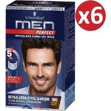 Men Perfect 80 Kahve Siyah 6 Adet Erkek Saç Boyası