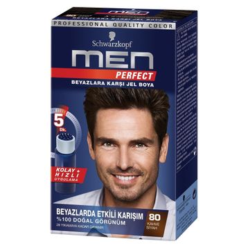Men Perfect Erkek Saç Boyası No:80 Kahve Siyah