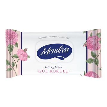 Mendiva Gül Kokulu 60'lı Islak Havlu Mendil