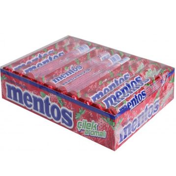 Mentos Çilek Aromalı Şeker 37.5 gr (20 adet)