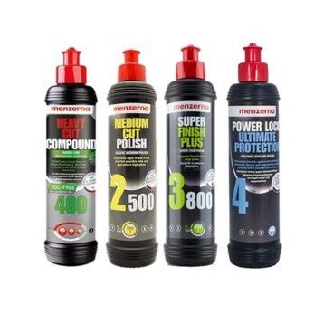 Menzerna 400 Green-2500-3800 4'lü 250 ml Power Lock Ultimate Protection Çizik Giderici Pasta ve Cila Set