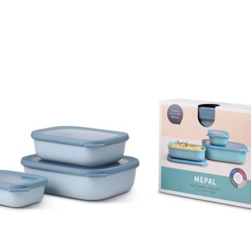 Mepal 3'lü Cirqula Rectangular Saklama Kabı