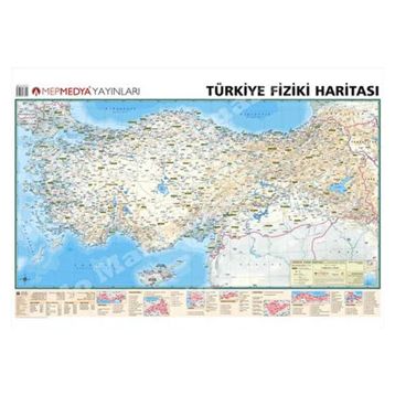 Mepmedya 70x100 cm Çitalı Yazılıp Silinebilir Türkiye Siyasi Haritası