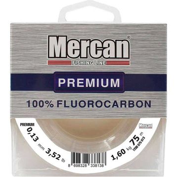 Mercan Fluorocarbon Premium 0.13 mm 75 mt Beyaz Makara Misina