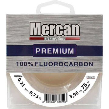 Mercan Fluorocarbon Premium 0.21 mm 75 mt Beyaz Makara Misina