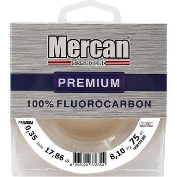 Mercan Fluorocarbon Premium 0.35 mm 75 mt Beyaz Makara Misina