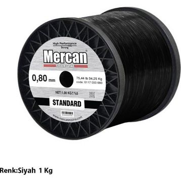 Mercan Standart 1 kg Siyah Bobin Misina
