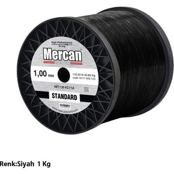 Mercan Standart 1 kg Siyah Bobin Misina