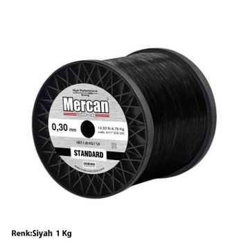 Mercan Standart 1 kg Siyah Bobin Misina