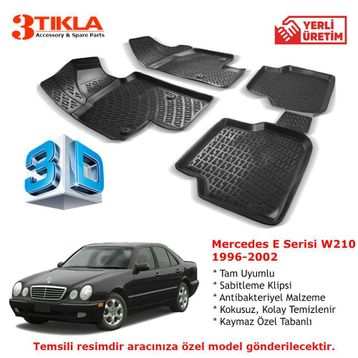 Mercedes E Serisi W210 1996-2002 3D Havuzlu Paspas