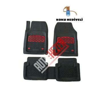 Mercedes W124 E Class 1985 1995 Krom Kırmızı Derin Havuzlu Oto Paspas