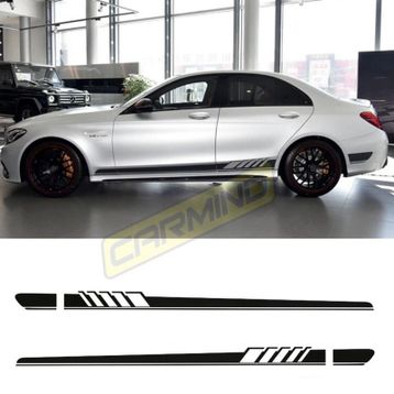 Mercedes W205 C63 Amg Yan Etek Şerit Sticker