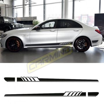 Mercedes W205 C63 Amg Yan Etek Şerit Sticker