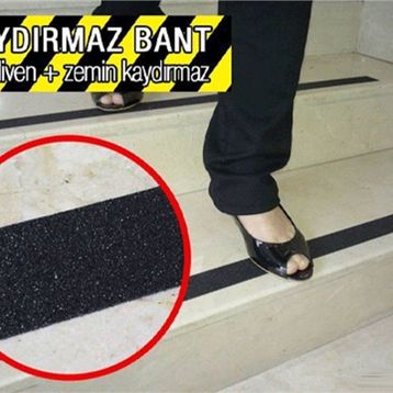 Merdiven ve Zemin Kaydırmaz Siyah Bant