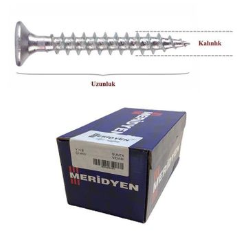 Meridyen 200 Adet 5.0x35 mm Sunta Vidası