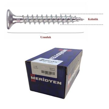 Meridyen 200 Adet 5.0x35 mm Sunta Vidası