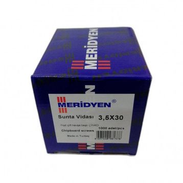 Meridyen 3.5x30 mm 1000 Adet Paket Sunta Vidası