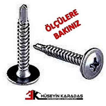 Meridyen 3.9x25 mm 1000 Adet Paket Yıldız Havşa Başlı Matkap Uçlu Vida