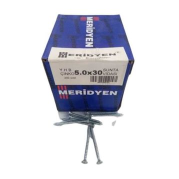 Meridyen 5.0x30 mm 200 Adet Sunta Vidası