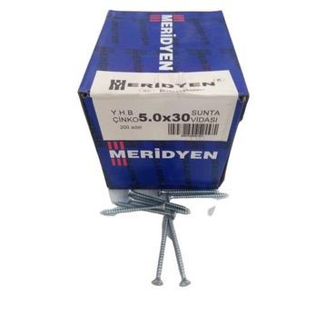Meridyen 5.0x30 mm 200 Adet Sunta Vidası