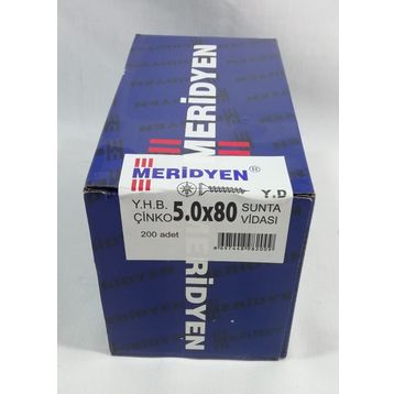 Meridyen 5.0x80 mm 200 Adet Sunta Vidası