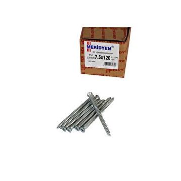 Meridyen 7.5x120 mm 100 Adet Paket PVC Buldex Vidası