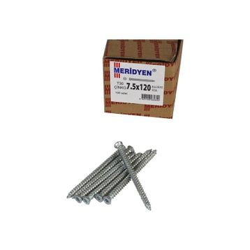 Meridyen 7.5x120 mm 100 Adet Paket PVC Buldex Vidası