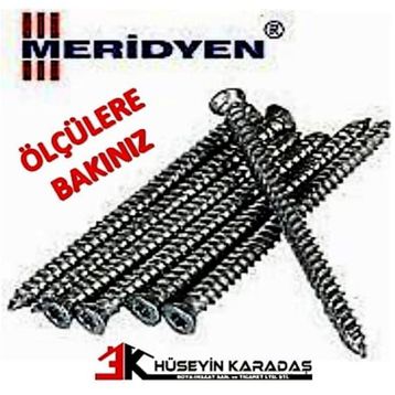 Meridyen 7.5x120 mm 100 Adet Paket PVC Buldex Vidası