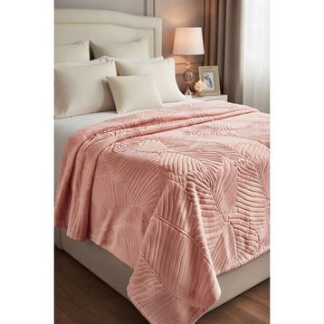 Merinos 220x240 cm Vizon Elegans Embos Çift Kişilik Battaniye