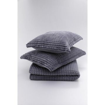 Merinos Modern Line Gri 220x240 cm 3 Parça Battaniye Seti