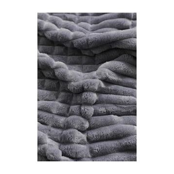 Merinos Modern Line Koyu Gri Antrasit 3 Parça Battaniye Seti