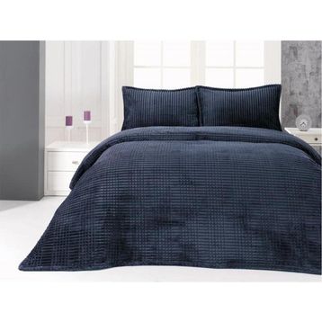 Merinos Modern Line Lacivert Tek Kişilik Battaniye Seti