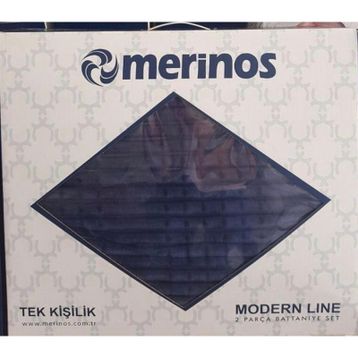 Merinos Modern Line Lacivert Tek Kişilik Battaniye Seti