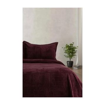 Merinos Modern Line Mürdüm 3 Parça Battaniye Seti