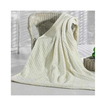 Merinos Pearl Tomurcuk Kemik 200x220 cm Krem Çift Kişilik Battaniye
