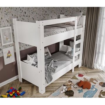 Merlin Mobilya Amanos 2 Katlı Beyaz Ranza