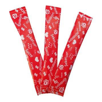 Merpak 2000'li 3 gram Kırmızı Beyaz Baskılı Stick Toz Şeker