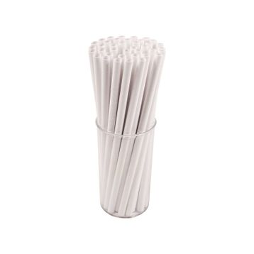 Mert 6 mm 100 Adet Beyaz Kağıt Pipet
