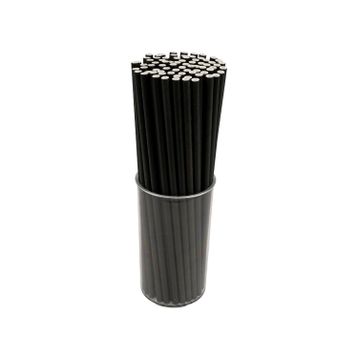 Mert 6 mm 100 Adet Siyah Kağıt Pipet