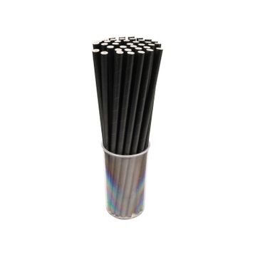 Mert 8 mm 100 Adet Siyah Kağıt Pipet
