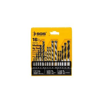 MertTools Ahşap-Metal-Beton 16 Parça Matkap Ucu Seti