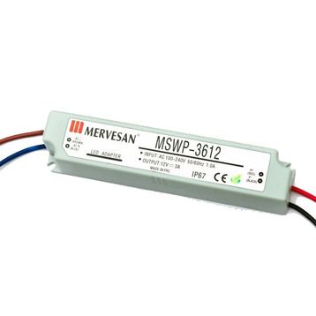 Mervesan MTWP-36-12 IP67 12V 3A 36W Trafo