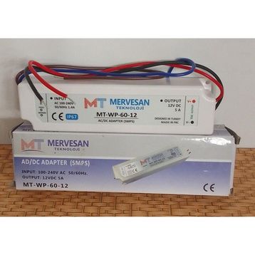 Mervesan MTWP-60-12 IP67 12V 5A 60W Trafolar