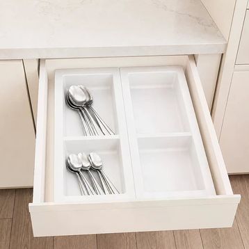 Mesan 105-83-05-302 Traybond 2 Bölme 157 mm Beyaz Kaşıklık